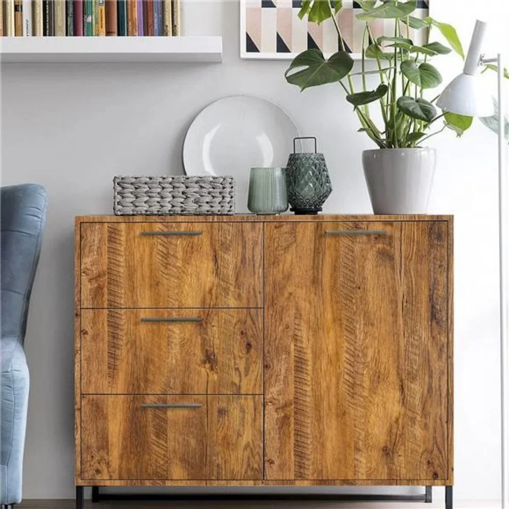 Wood Grain Wallpaper Peel and Stick Wallpaper 17.7inch x 118.1inch Rustic Brown